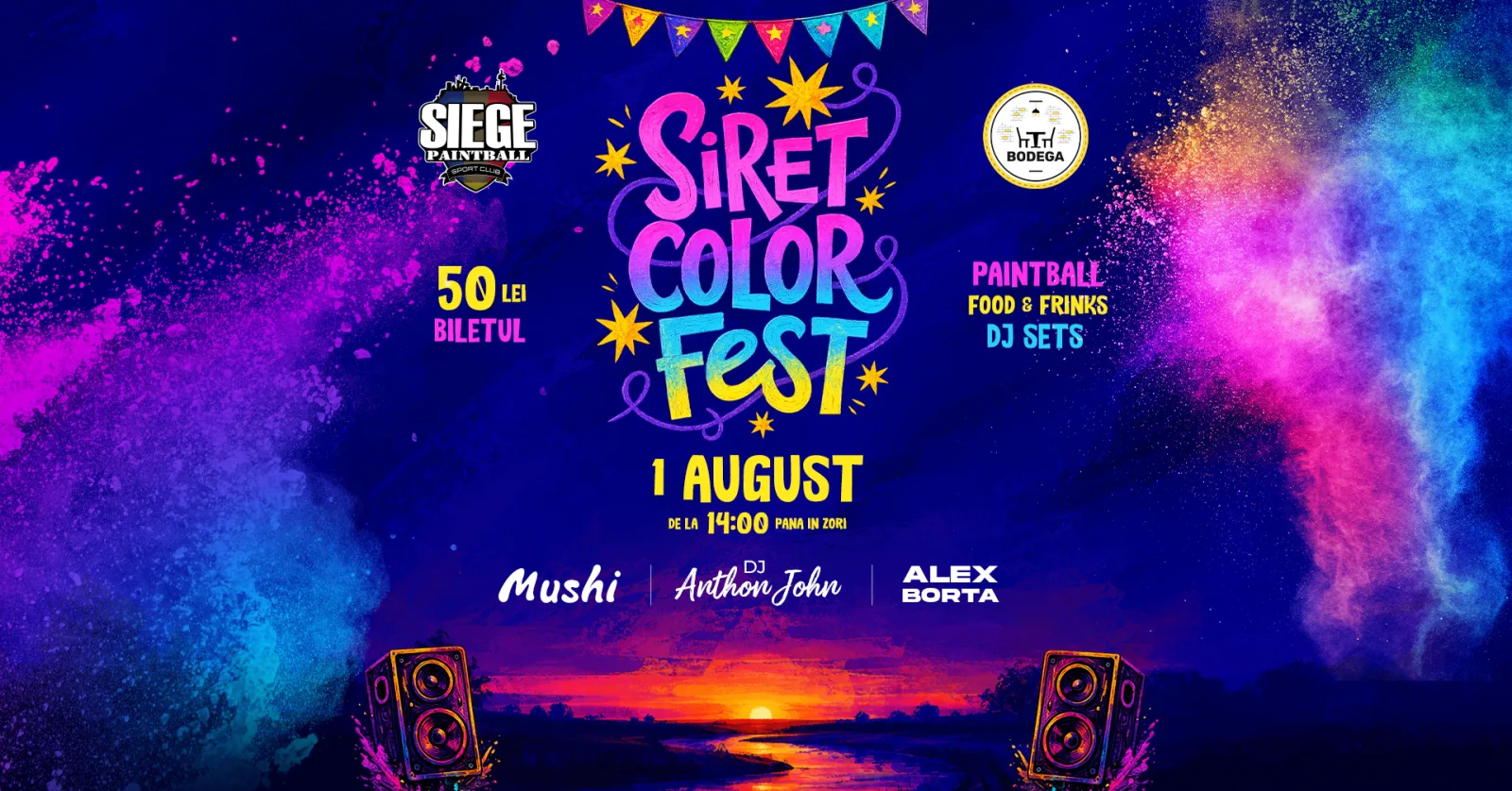 Siret Color Fest — vara prinde culoare pe 1 august